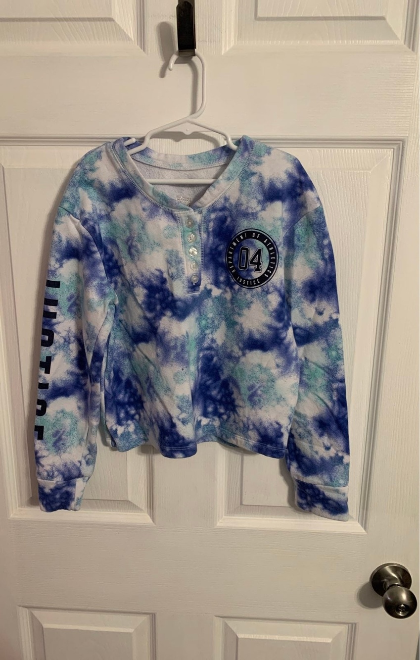 Justice Tie Dye Sweatshirt. Size 8